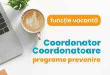 Termen extins. CNPAC angajează Coordonator/Coordonatoare programe Prevenire