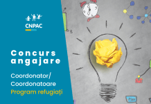 CNPAC anunță concurs de angajare pentru poziția de Coordonator/Coordonatoare a programului refugiați