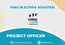 TERMEN EXTINS: CNPAC anunță concurs de angajare pentru poziția de Project Officer