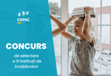 CONCURS DE SELECTARE A INSTITUȚIILOR DE ÎNVĂȚĂMÂNT din 9 raioane pentru participare în cadrul proiectului ,,Facilitarea accesului copiilor refugiați din Ucraina la un mediu sigur de trai și educație, pentru o integrare sociala sigură” implementat de CNPAC în perioada mai-decembrie 2023