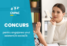 CNPAC lansează concurs pentru angajarea unui asistent/ă social/ă