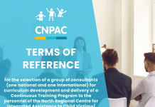 TERMS OF REFERENCE for the selection of a group of consultants (one national and one international) for curriculum development and delivery of a Continuous Training Program to the personnel of the North Regional Centre for Integrated Assistance to Child Victims/ Witnesses of Crime (Barnahus)