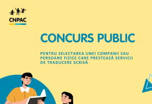 CNPAC anunță concurs public pentru selectarea unei companii sau persoane fizice care prestează servicii de traducere scrisă