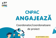 CNPAC își extinde echipa și este în căutarea unui coordonator/unei coordonatoare în cadrul Proiectului „Servicii mai bune pentru copii în contact cu sistemul de justiție, părinți și adolescente”