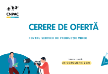 CNPAC solicită oferte de preț pentru servicii de producție video