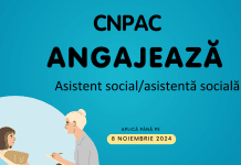 CNPAC angajează asistent social/asistentă socială în cadrul Centrului de Asistenţă și reabilitare psihosocială a copilului și familiei AMICUL