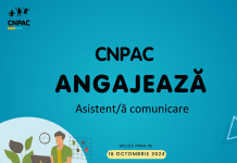 CNPAC este în căutarea unui coleg/unei colege pentru poziția de asistent/ă comunicare cu program de muncă part-time