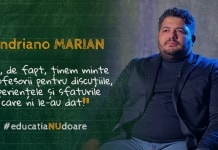 #educatiaNUdoare. Andriano Marian, dirijor: „Ne amintim de profesori nu pentru că ne-au învățat cât face doi plus doi” Andriano Marian vorbeste despre profesori