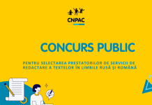 Termen extins: CNPAC anunță concurs public pentru selectarea prestatorilor de servicii de redactare a textelor în limbile rusă și română
