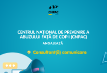 Centrul Național pentru Prevenirea Abuzului față de Copii (CNPAC) angajează Consultant(ă) Comunicare